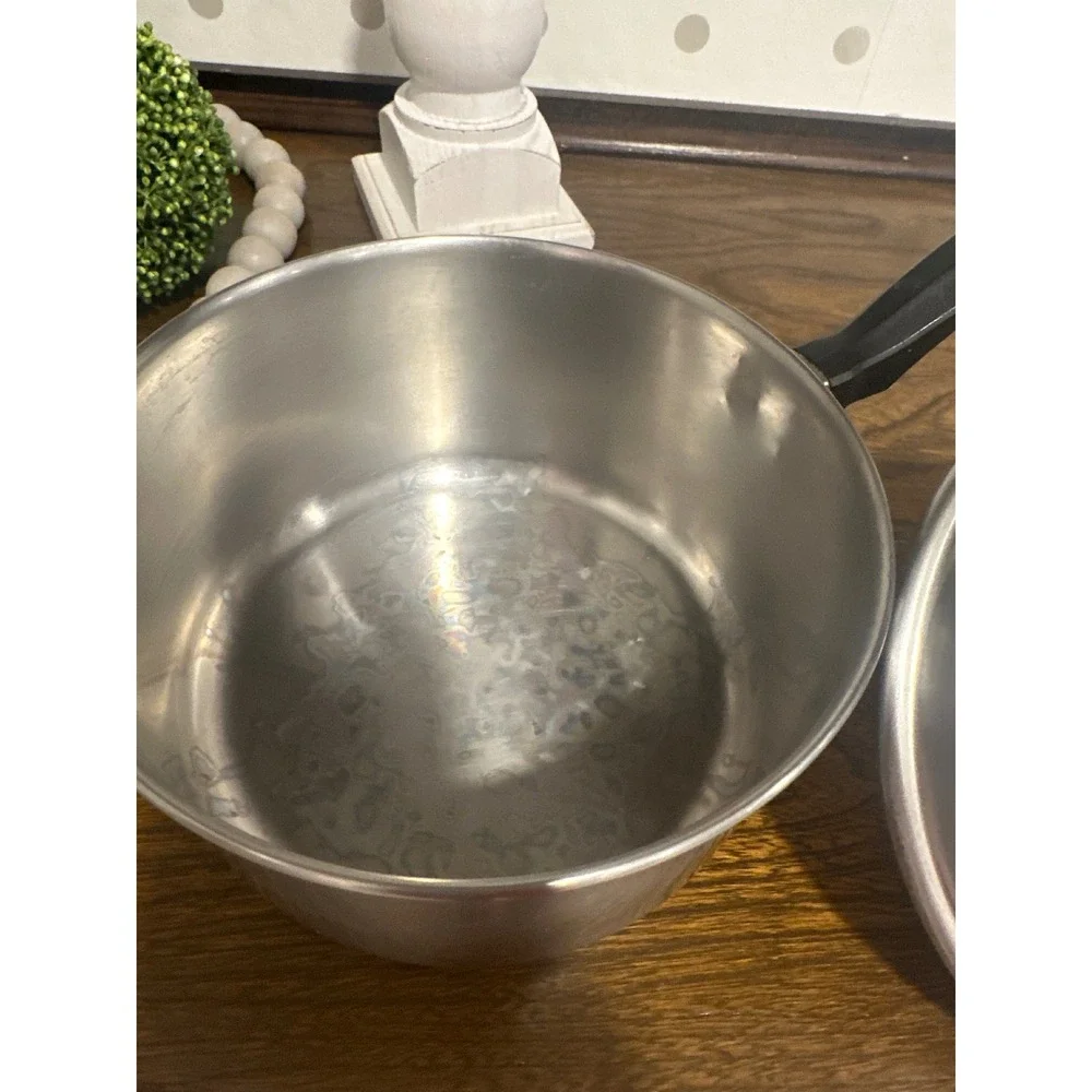 Farberware Aluminum Clad Stainless Steel 2 Qt Saucepan with Lid Vintage NYC USA